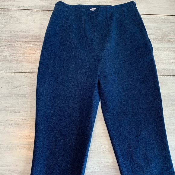Glamour Bunny Pants - Women's High-Rise Navy Straight-Leg Pants